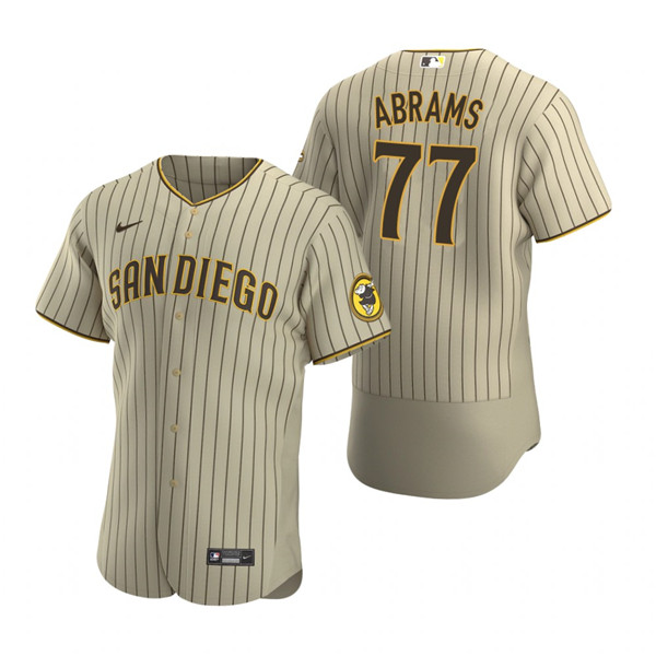 Men's San Diego Padres #77 C.J. Abrams Tan Flex Base Stitched Baseball Jersey