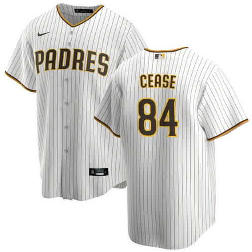 Men's San Diego Padres #84 Dylan Cease White Cool Base Stitched Baseball Jersey