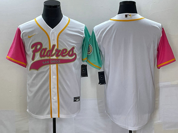Men's San Diego Padres Blank White City Connect Cool Base Stitched Baseball Jersey
