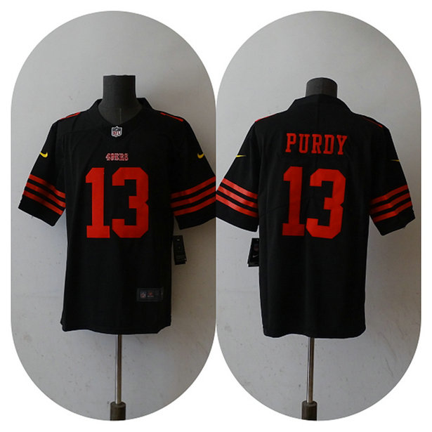 Men's San Francisco 49ers #13 Brock Purdy Black Vapor Untouchable Limited Stitched Football Jersey