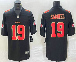 Men's San Francisco 49ers #19 Deebo Samuel Black Red Fashion Vapor Limited Stitched Jersey