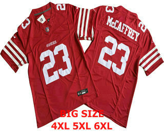Men's San Francisco 49ers #23 Christian McCaffrey Red FUSE Limited Vapor Stitched Jersey