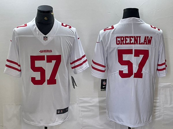Men's San Francisco 49ers #57 Dre Greenlaw White Vapor Untouchable Limited Football Stitched Jersey