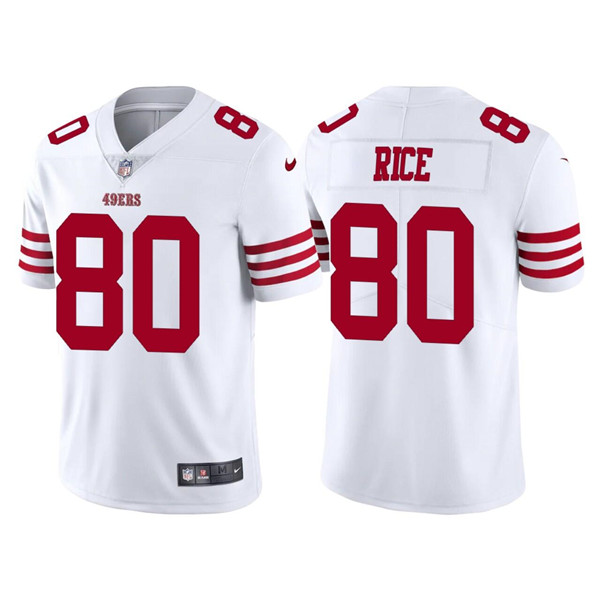Men's San Francisco 49ers #80 Jerry Rice 2022 New White Vapor Untouchable Stitched Football Jersey