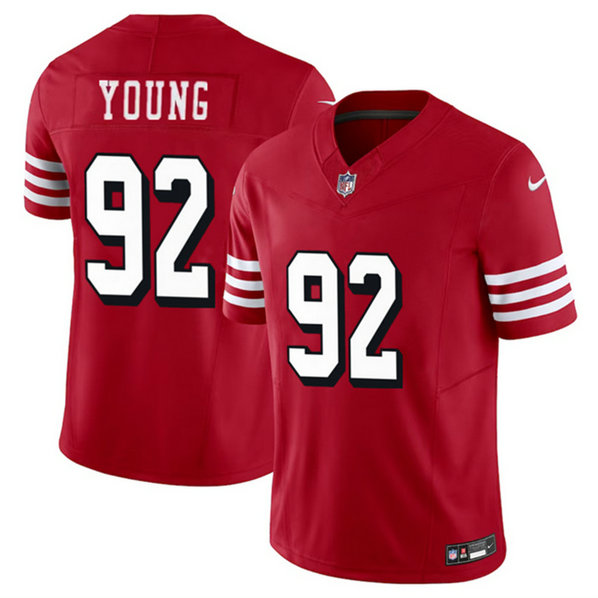Men's San Francisco 49ers #92 Chase Young New Red 2023 F.U.S.E. Stitched Football Jersey