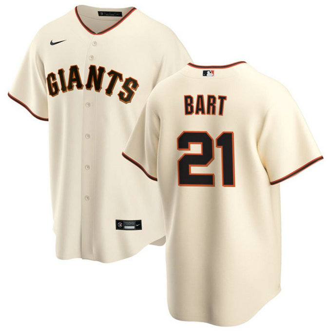 Men's San Francisco Giants #21 Joey Bart Cream Cool Base Stitched Jersey
