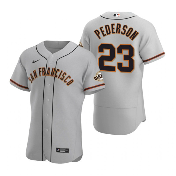 Men's San Francisco Giants #23 Joc Pederson Grey Flex Base Stitched Jersey