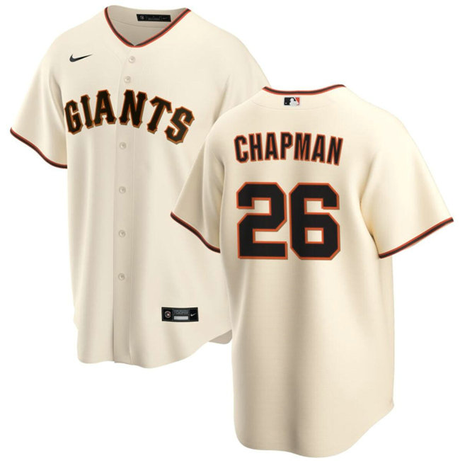 Men's San Francisco Giants #26 Matt Chapman Cream Cool Base Stitched Baseball Jersey