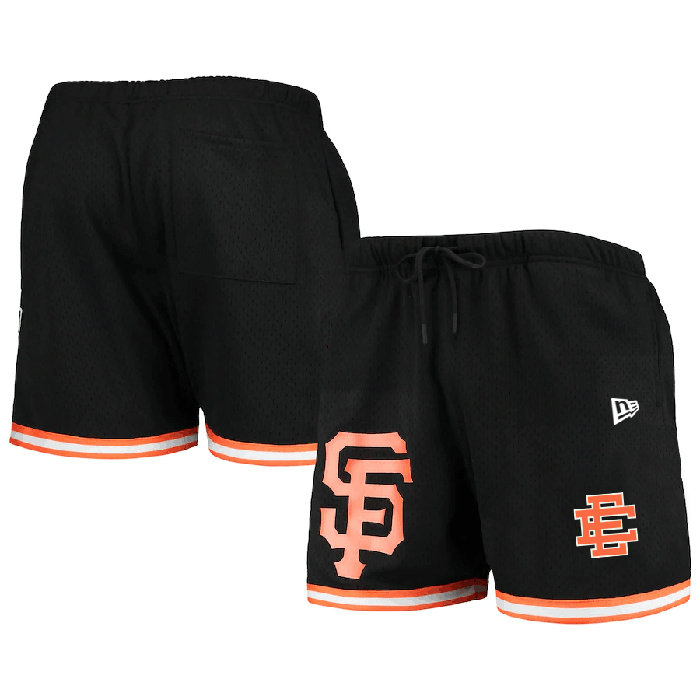 Men's San Francisco Giants Black Mesh Shorts 001