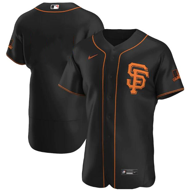 Men's San Francisco Giants Blank Black Flex Base Stitched Jersey