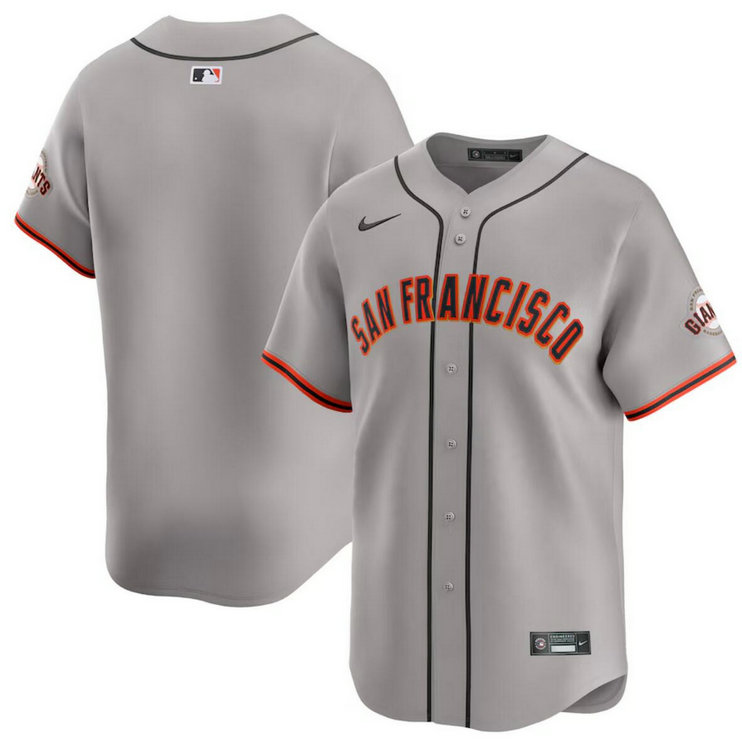 Men's San Francisco Giants Blank Grey Away Limited Stitched Baseball Jersey