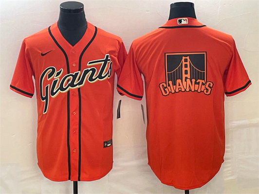 Men's San Francisco Giants Orange Team Big Logo Cool Base Stitched Baseball JerseyS
