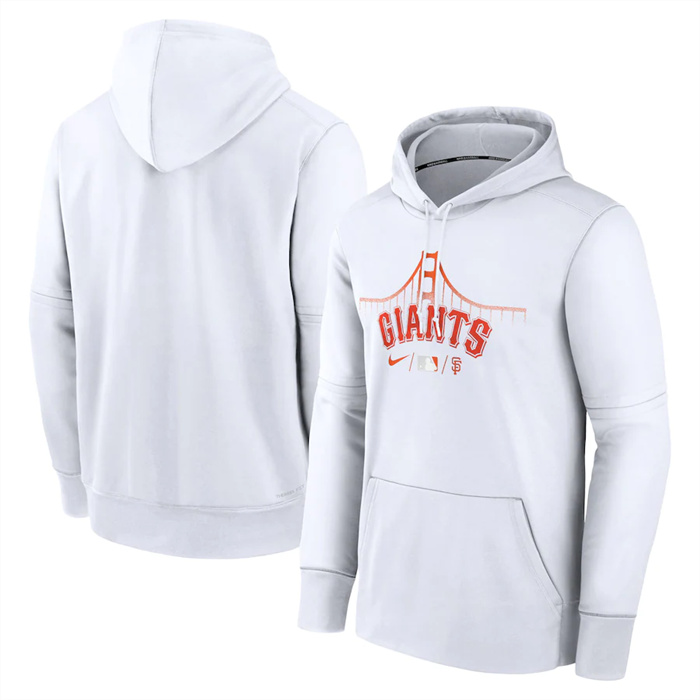 Men's San Francisco Giants White 2022 City Connect Therma Performance Pullover Hoodie