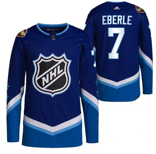 Men's Seattle Kraken #7 Jordan Eberle 2022 All-Star Blue Stitched Jersey