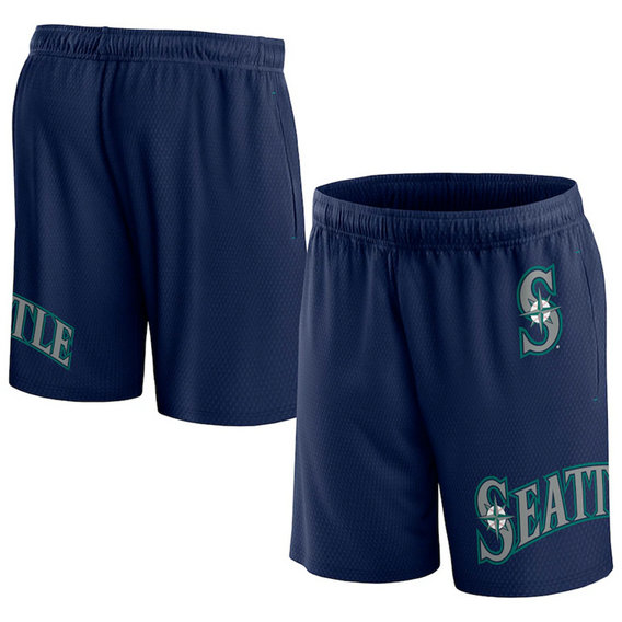 Men's Seattle Mariners Navy Clincher Mesh Shorts