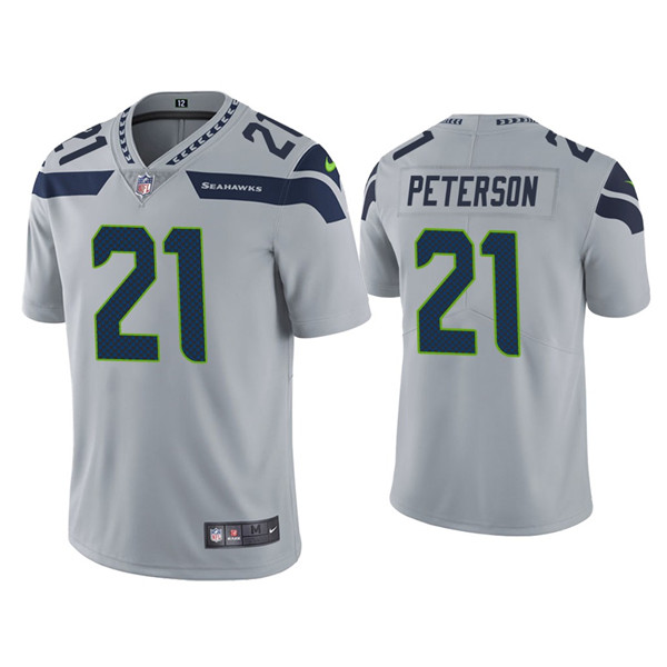 Men's Seattle Seahawks #21 Adrian Peterson Grey Vapor Untouchable Limited Stitched Jersey