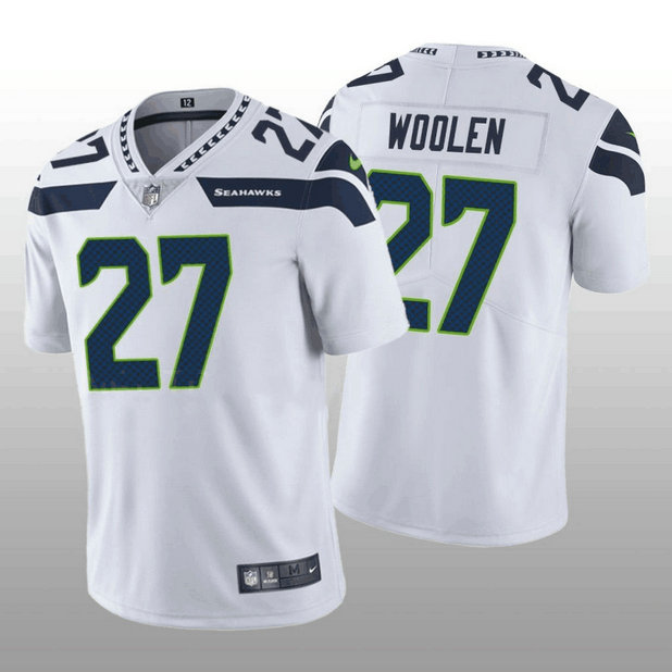 Men's Seattle Seahawks #27 Tariq Woolen White Vapor Untouchable Stitched Football Jersey