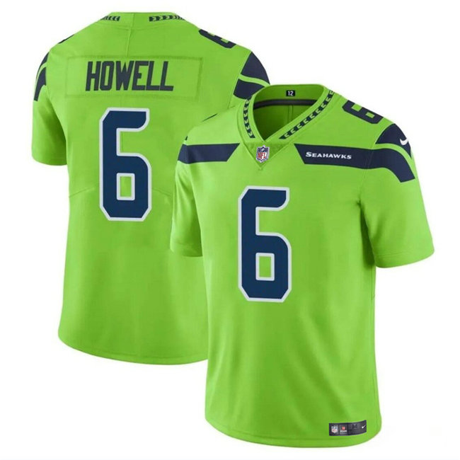 Men's Seattle Seahawks #6 Sam Howell Green Vapor Limited Stitched Football Jersey
