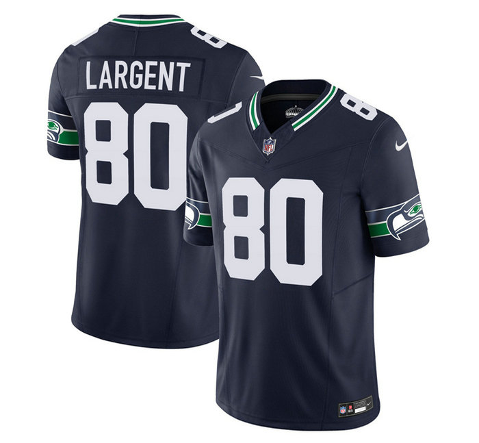 Men's Seattle Seahawks #80 Steve Largent 2023 F.U.S.E. Navy Limited Stitched Football Jersey