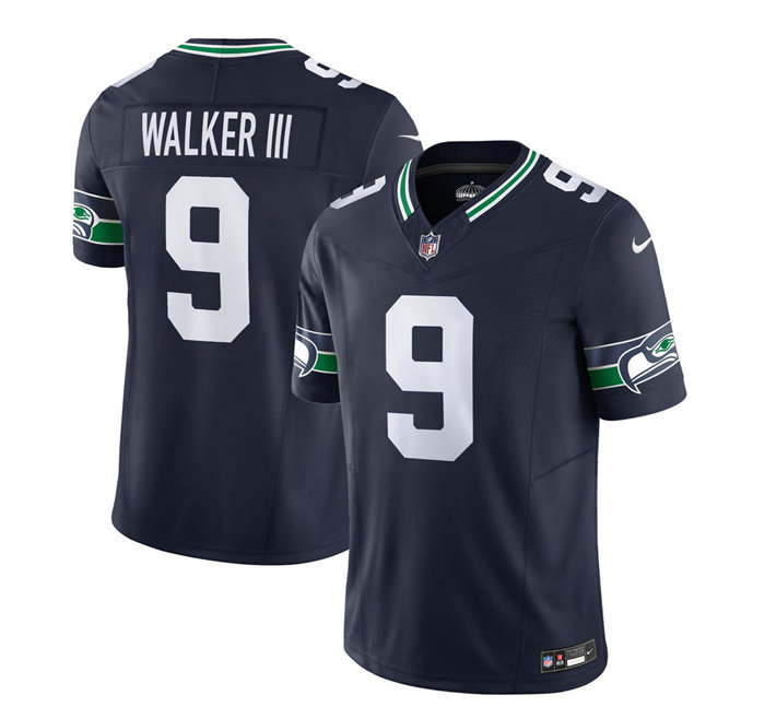 Men's Seattle Seahawks #9 Kenneth Walker III 2023 F.U.S.E. Navy Limited Stitched Football Jersey