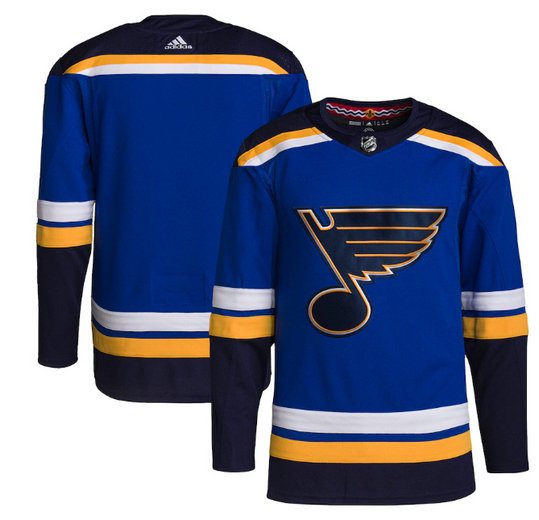 Men's St. Louis Blues Blank Blue Stitched Jersey