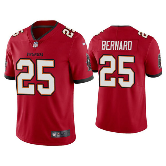 Men's Tampa Bay Buccaneers #25 Giovani Bernard Red Vapor Untouchable Limited Stitched Jersey