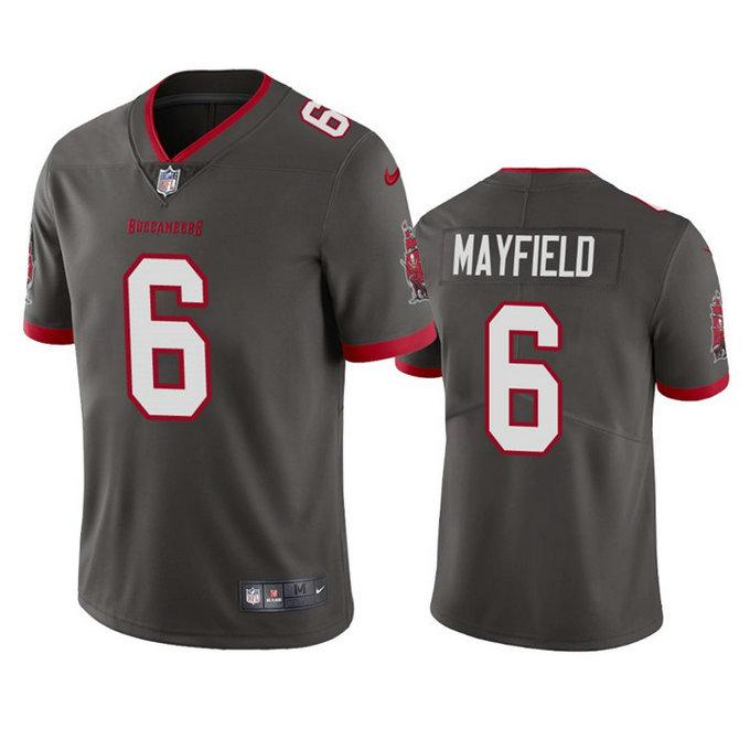 Men's Tampa Bay Buccaneers #6 Baker Mayfield Grey Vapor Untouchable Limited Stitched Jersey
