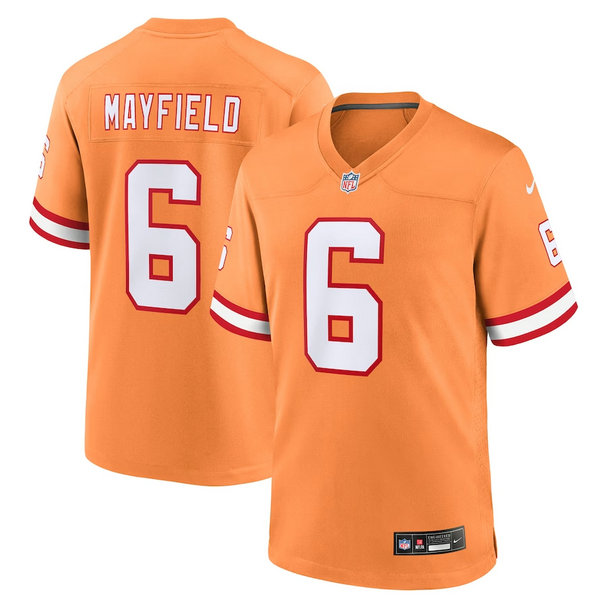 Men's Tampa Bay Buccaneers #6 Baker Mayfield Orange Game Limited Stitched Jersey