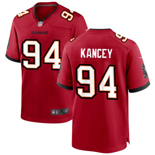 Men's Tampa Bay Buccaneers #94 Calijah Kancey Red 2023 Draft Stitched Game Jersey