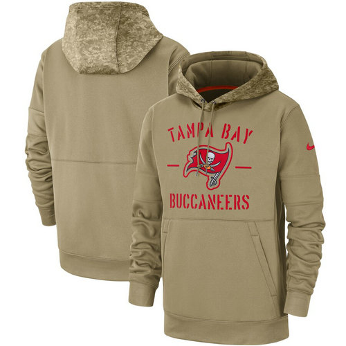 Men's Tampa Bay Buccaneers 2019 Salute To Service Sideline Therma Pullover Hoodie