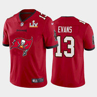 Men's Tampa Bay Buccaneers Mike Evans Red Team Logo 2021 Super Bowl LV Jersey