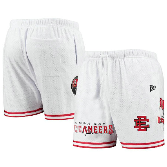 Men's Tampa Bay Buccaneers Pro White Red Mesh Shorts