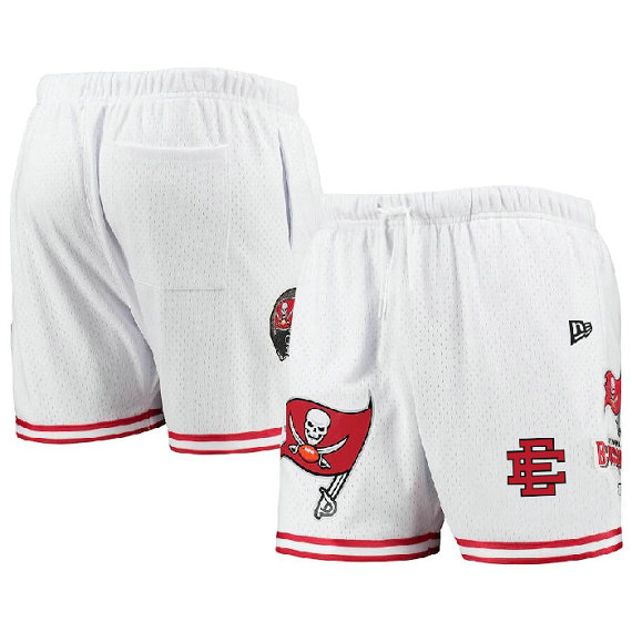 Men's Tampa Bay Buccaneers Pro White Red Shorts 001