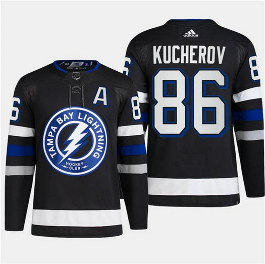 Men's Tampa Bay Lightning #86 Nikita Kucherov Black 2024 Stadium Series Stitched Jersey