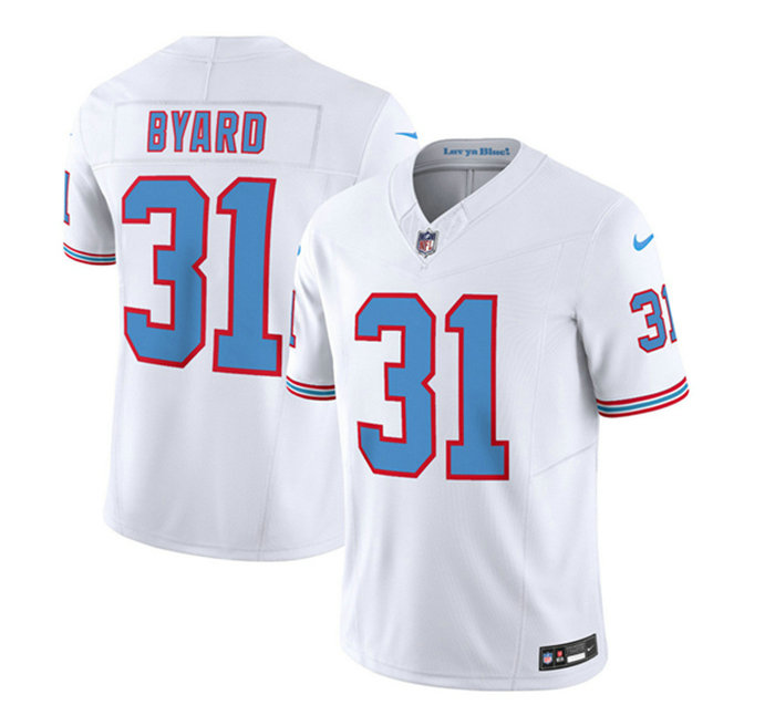 Men's Tennessee Titans #31 Kevin Byard White 2023 F.U.S.E. Vapor Limited Throwback Stitched Football Jersey