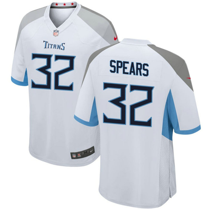 Men's Tennessee Titans #32 Tyjae Spears White Stitched Game Football Jersey