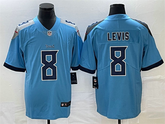 Men's Tennessee Titans #8 Will Levis Blue Vapor Untouchable Stitched Jersey
