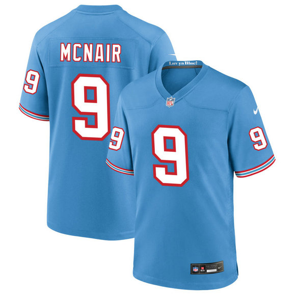 Men's Tennessee Titans #9 Steve McNair Blue Vapor Untouchable Stitched Jersey