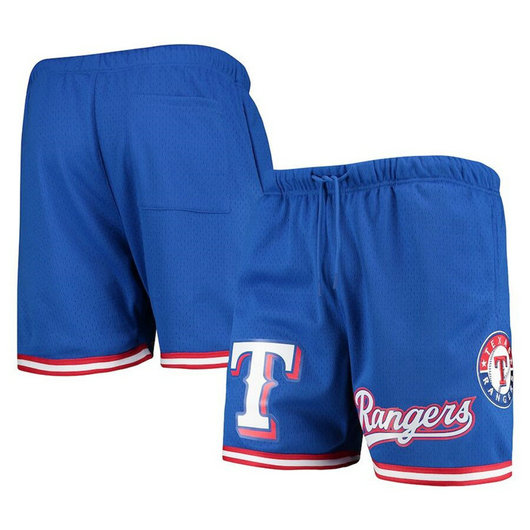 Men's Texas Rangers Royal Team Logo Mesh Shorts