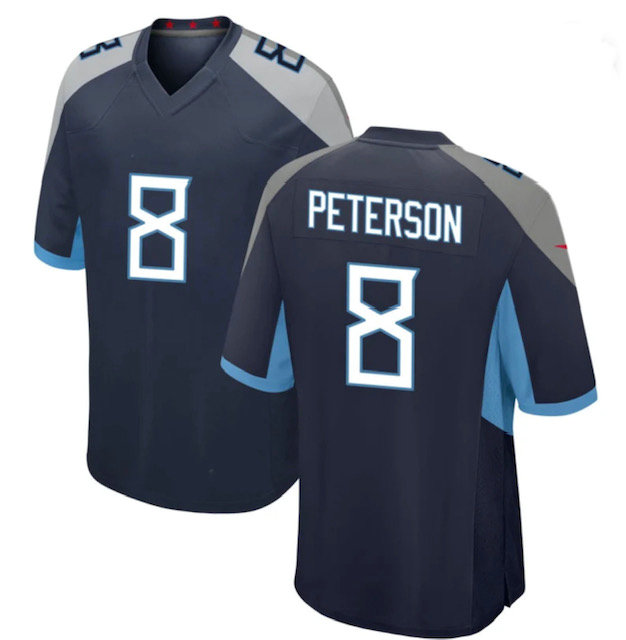 Men's Titans #8 Adrian Peterson navy Vapor Limited Jersey