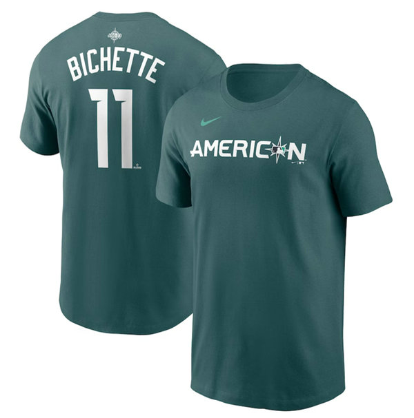 Men's Toronto Blue Jays #11 Bo Bichette Teal 2023 All-Star Name & Number T-Shirt