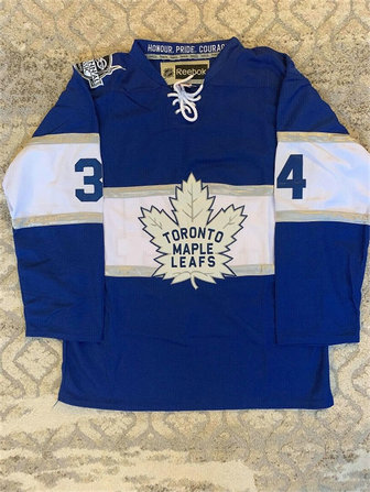 Men's Toronto Maple Leafs #34 Auston Matthews Blue Stitched Jersey