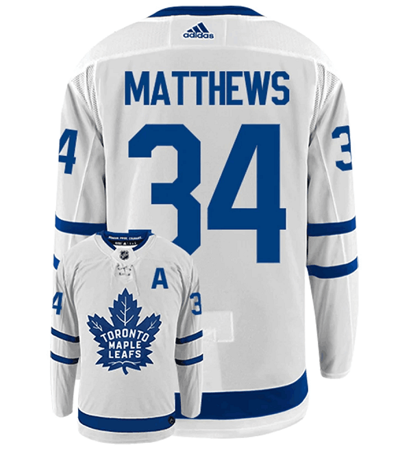 Men's Toronto Maple Leafs #34 Auston Matthews White Stitched Jersey