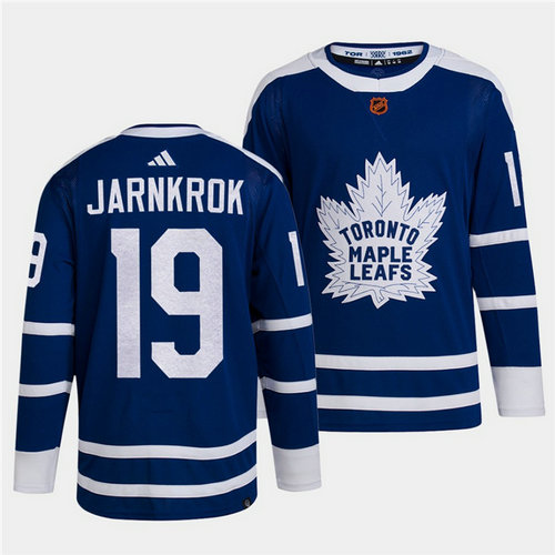 Men's Toronto Maple Leafs Black #19 Calle Jarnkrok Blue 2022 Reverse Retro Stitched Jersey