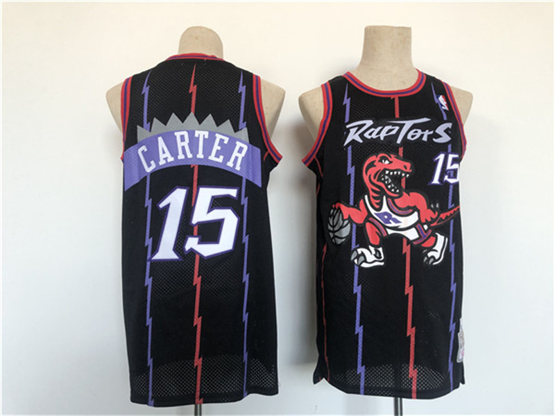 Men's Toronto Raptors #15 Vince Carter Black Basketball Jersey