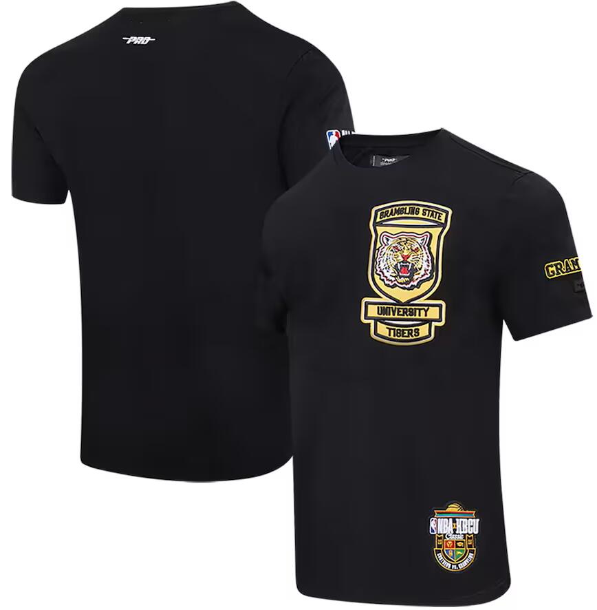 Men's Unisex Grambling Tigers Pro Standard Black 2023 NBA All-Star Game X HBCU Classic Chenille T-Shirt
