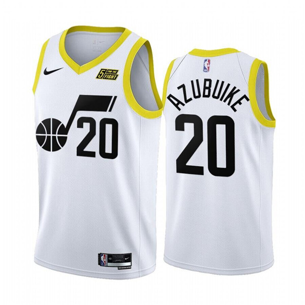 Men's Utah Jazz #20 Udoka Azubuike 2022 23 White Association Edition Stitched Basketball Jersey