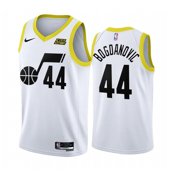 Men's Utah Jazz #44 Bojan Bogdanovic 2022 23 White Association Edition Stitched Basketball Jersey