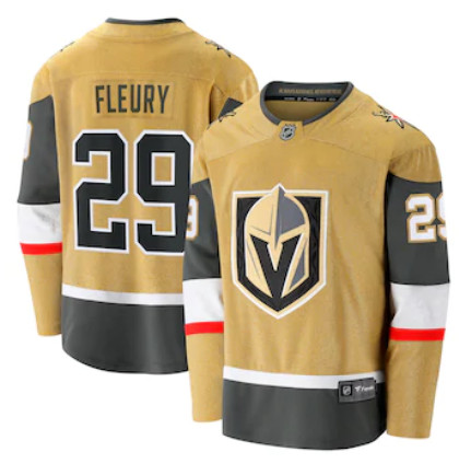 Men's Vegas Golden Knights #29 Marc-Andre Fleury Fanatics Branded Gold 2020-21 Alternate Premier Breakaway Player Jersey