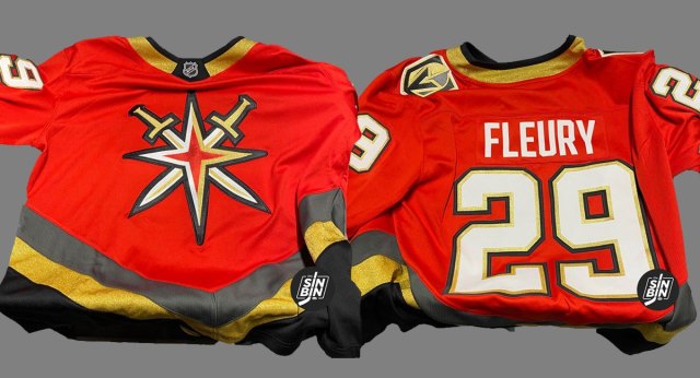 Men's Vegas Golden Knights #29 Marc-Andre Fleury Red 2021 Retro Fourth Jersey
